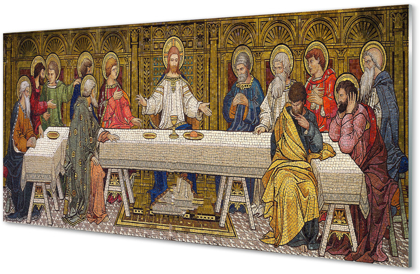 Tulup.pl Szklany Panel Sztuka ostatnia wieczerza 120x60cm