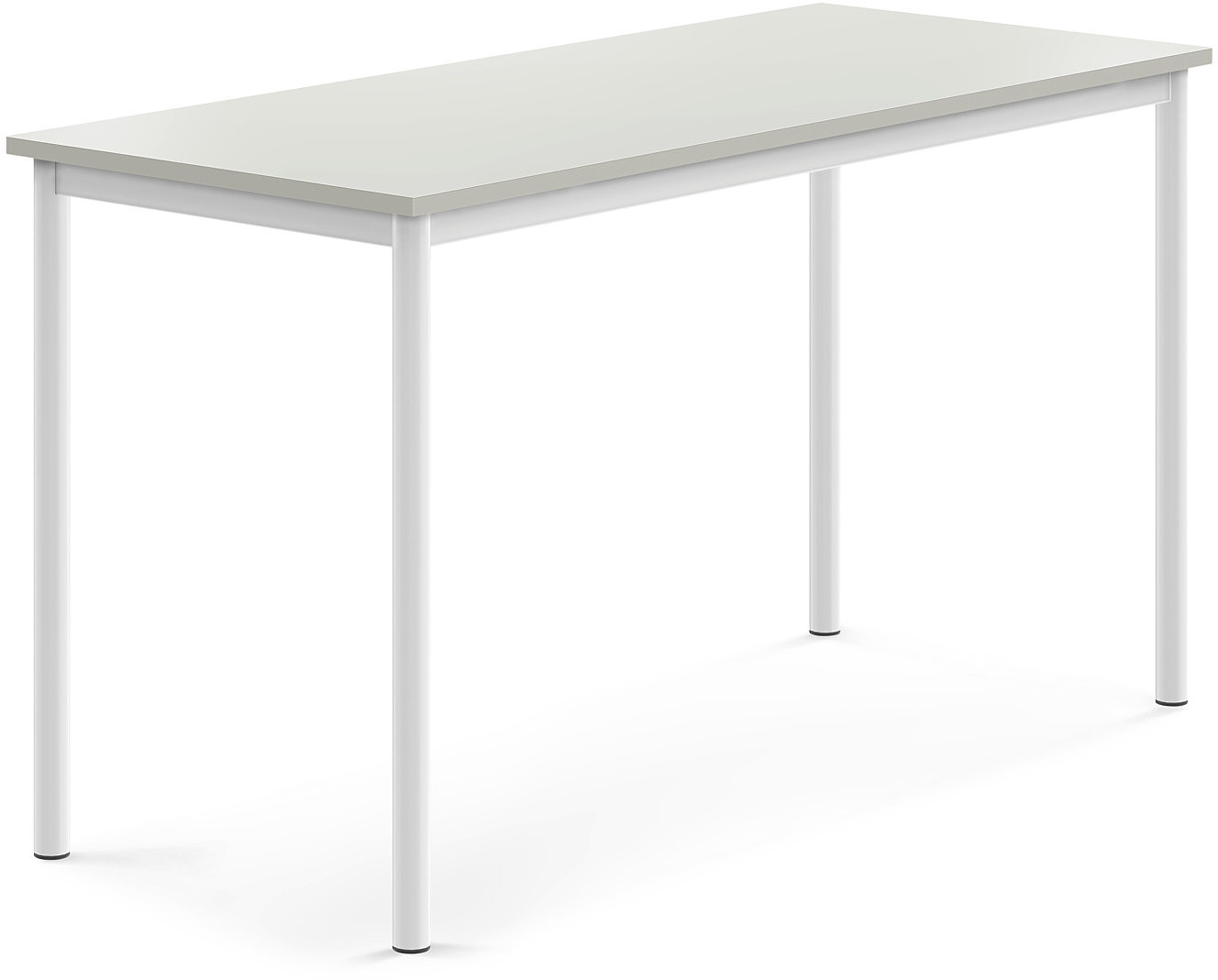 AJ Produkty Biurko SONITUS, 1400x600x760 mm, szary laminat, biały