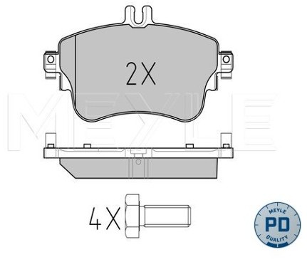 Wulf Gaertner Autoparts Zestaw klocków hamulcowych, hamulce tarczowe Wulf Gaertner Autoparts 025 253 2619/PD