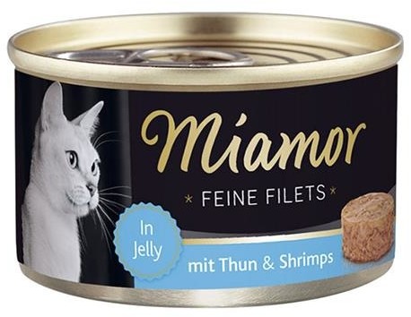 Miamor Feine Filets - filety mięsne smak: tuńczyk z krewetkami 185g