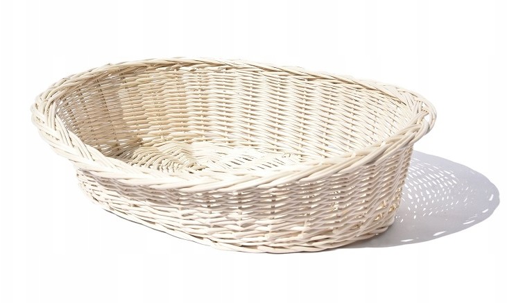 Budka Wiklina Legowisko Dla Psa Kota 70 cm Ecru