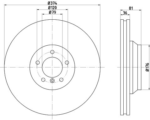 HELLA PAGID Tarcza hamulcowa PAGID 8DD355110-001