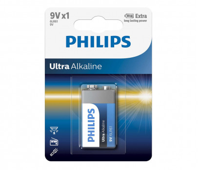 Philips Bateria 6LR61E1B/10 EXTREME LIFE PLUS 1szt ( 30% więcej mocy niż zwykłe