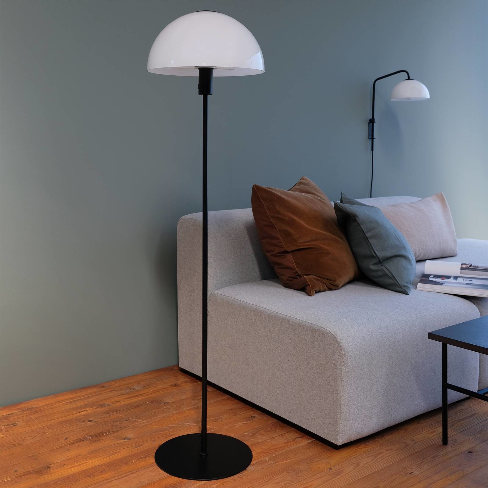 Dyberg Larsen Dyberg Larsen Jazz lampa stojąca, opalowa/czarna