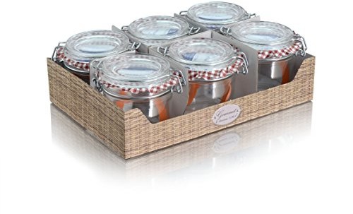 BSCA bsca 582718 słoik na przetwory, 340 ML, przezroczysty, 6 sztuki 582718