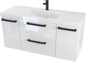 Furni Szafka z Umywalką ATHOS 100 cm D - Uchwyt Czarny Mat ATH UM 100 D UC