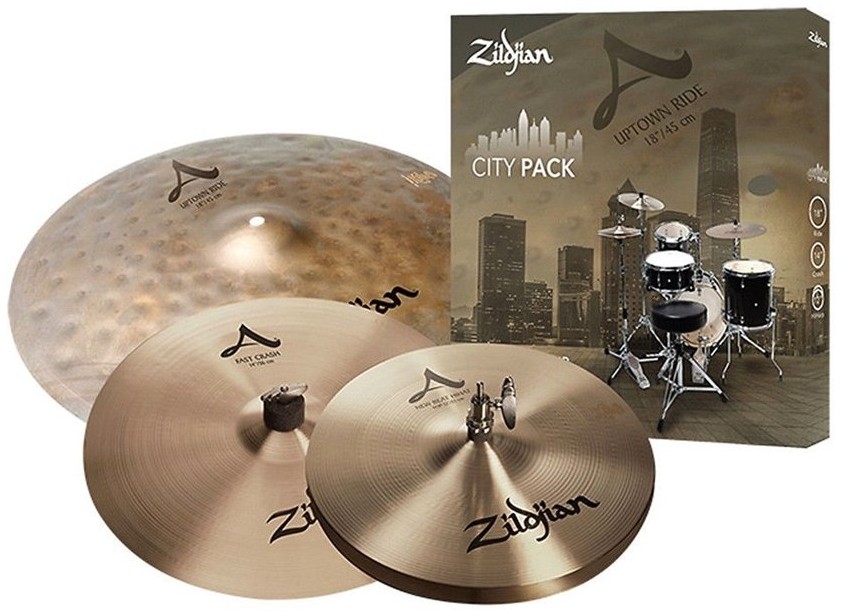 Zildjian Zildjian zestaw misek miejskich serii Zildjian - 30,5 cm nowe czapki Hi-Hats, 30,5 cm Crash, 45,7 cm Uptown Ride ACITYP248