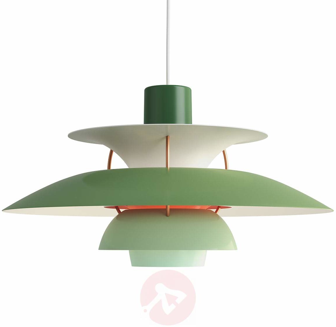Louis Poulsen PH 5, lampa wisząca, zielona