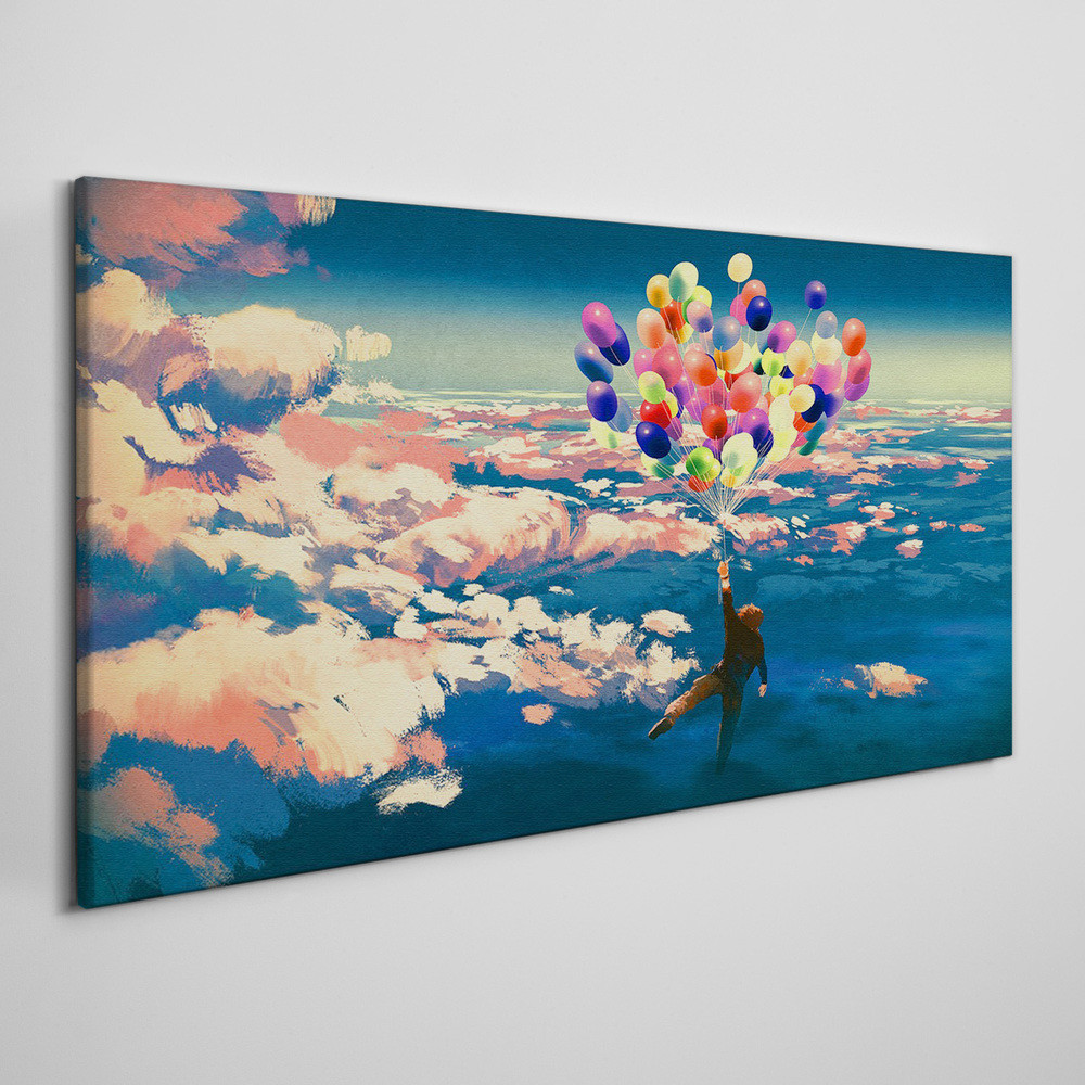 PL Coloray Obraz na Płótnie niebo balony 100x50cm