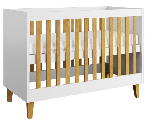 Białe łóżeczko niemowlęce F9-R05