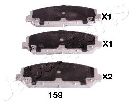 JAPANPARTS Zestaw klocków hamulcowych, hamulce tarczowe PA-159AF