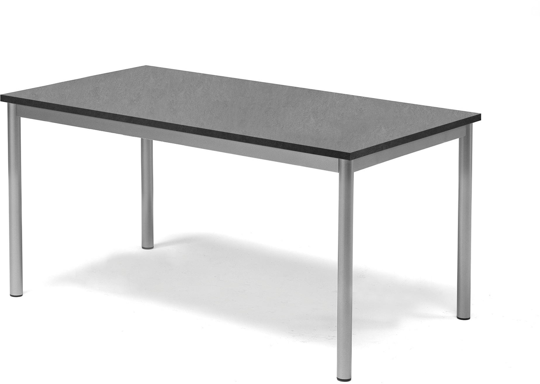 AJ Produkty Table Sonitus 1200x700h.600 mm. Frame silver, tabletop darkgrey linole