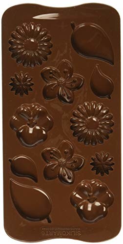 silikomart Silikomart 8051085283637 Choco Garden Silicone Mold, Brown 8.05109E+12