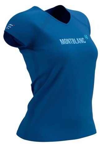 Compressport Koszulka damska biegowa z krótkim rękawem TRAINING T-SHIRT SS Mont Blanc 2021 niebieska
