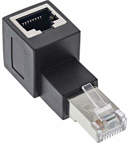 InLine Adapter RJ45 Cat.6A, wtyczka RJ45 / gniazdo, 90° zagięty w górę 69991A