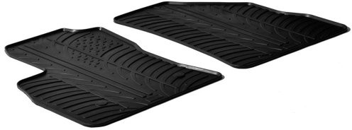 Autostyle Gumowa mata Fiat Doblo Cargo 3 drzwi więcej zaciski montażowe (T profilu, 2-częściowy zestaw Rubber ponieważ Mats