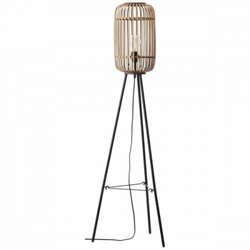 Brilliant WOODROW Jasny brąz E27 Lampa podłogowa stojąca trójnóg 93776/20 93776/20