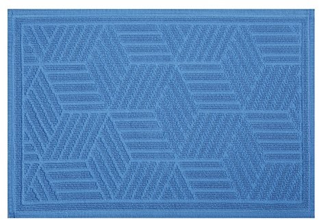 Spirella spirella dywanik łazienkowy dywanik CUBO Blue 50 x 80 cm, bawełna, niebieski, 80 x 50 cm 10.19216