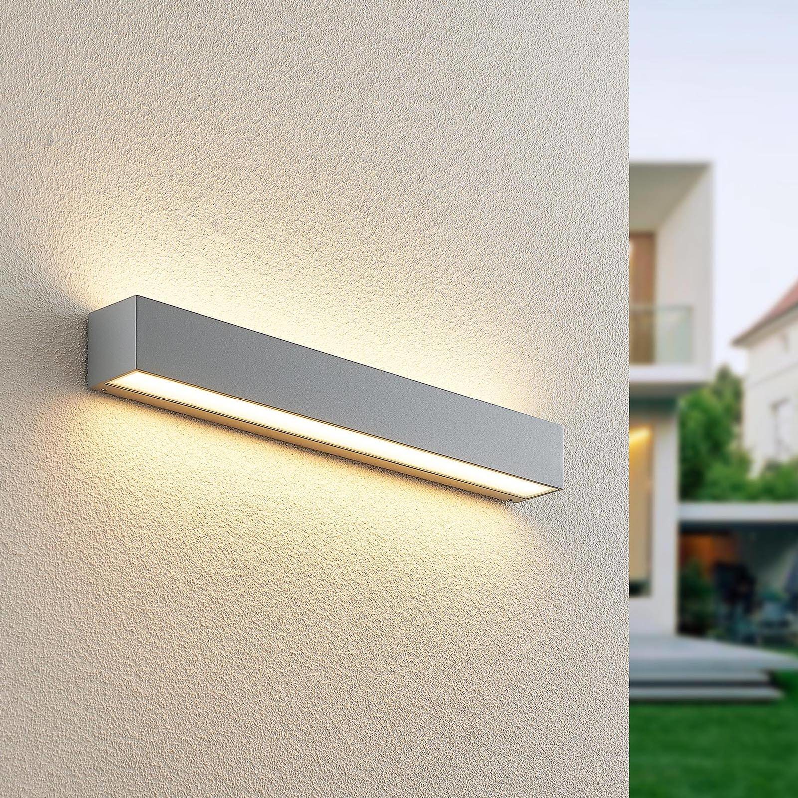 LUCANDE Lucande Lengo kinkiet LED, 50 cm, srebrny, 2-pkt.