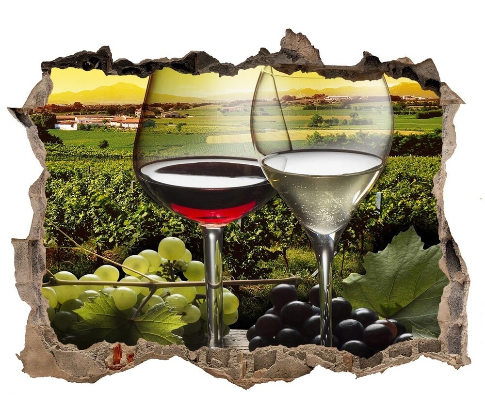 Wallmuralia.pl Samoprzylepna naklejka Wino i winogrona