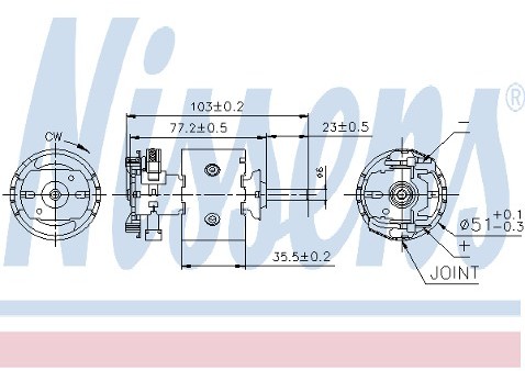 NISSENS Wentylator wnętrza 87097