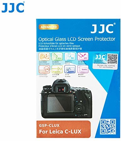 JJC GSP-CLUX ultracienkie szkło hartowane 9H 2.5D przezroczyste szkło ochronne LCD do Leica C-LUX, Panasonic DMC-Zs200/ Zs220/ TZ200/ TZ220/ TX2 GSP-CLUX