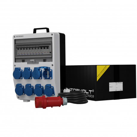 Doktorvolt Rozdzielnica TD-S/FI 8x230V SKH Schuko z kablem 5x4mm i wtyczką 32A 9719 DV-9719-D