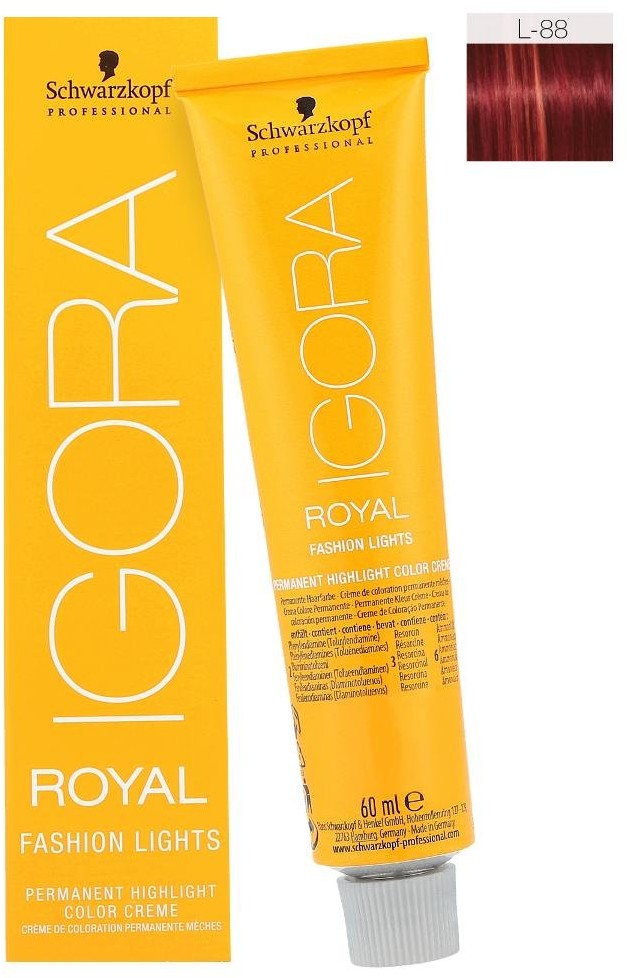 Schwarzkopf Professional Professional, Igora Royal Fashion Lights, farba do rozjaśniania włosów L-88, 60 ml