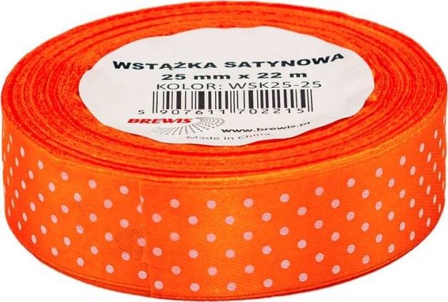 BREWIS BREWIS Wstążka satynowa BREWIS kropki 25mm WSK25-25 Brewis AC885BRW