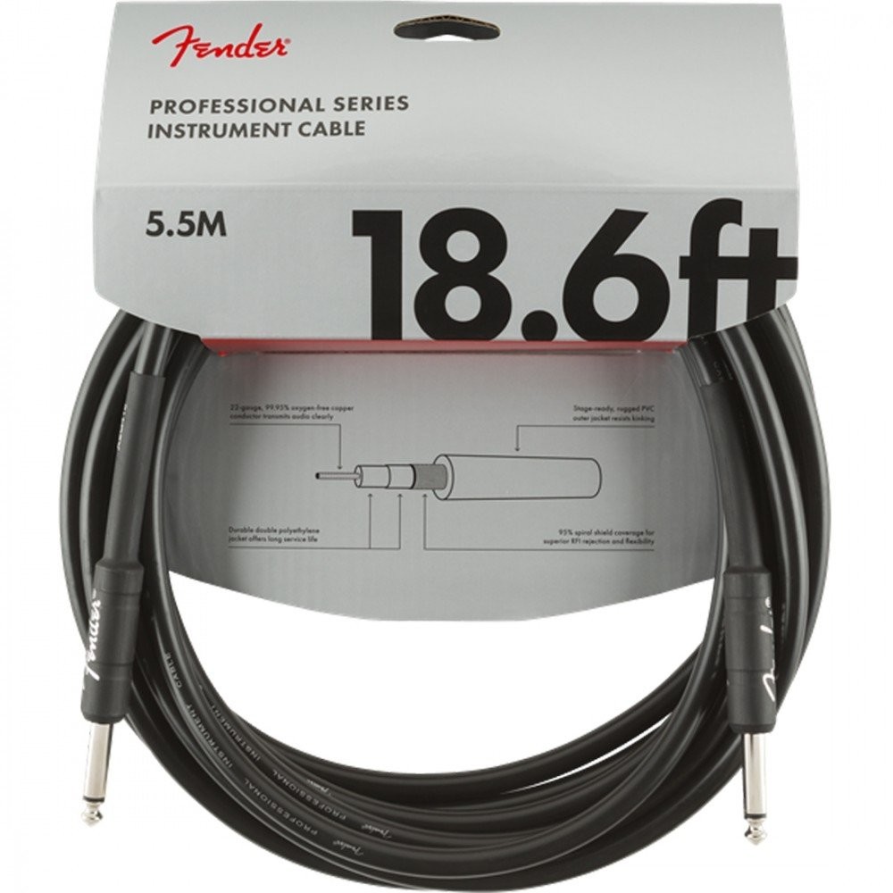 Fender kabel Professional Series, 5,5 m czarny