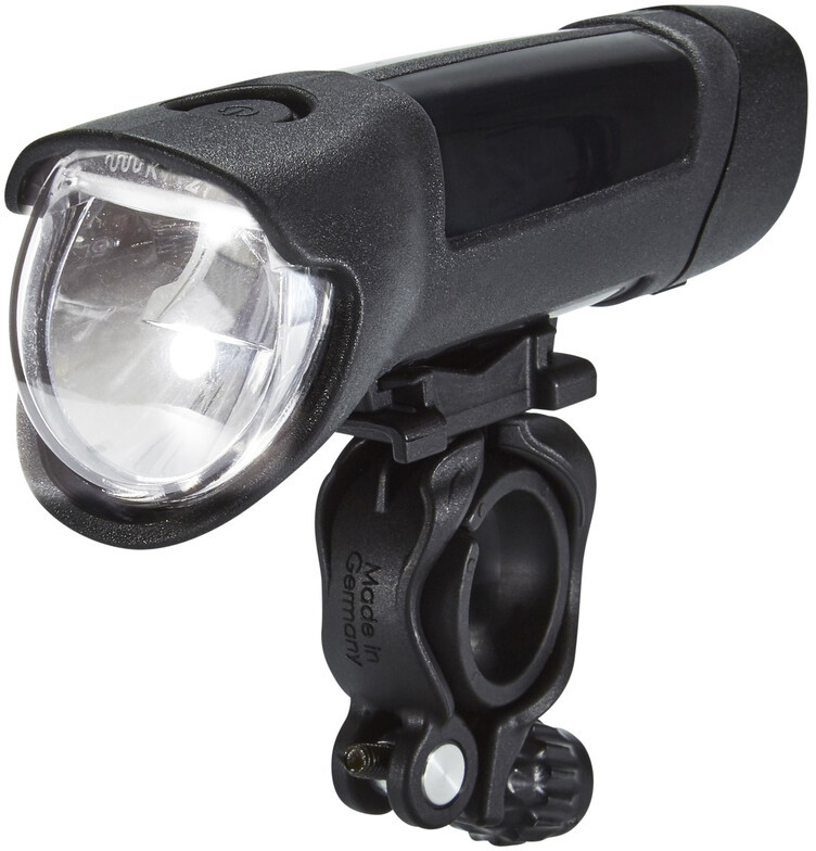 Busch + Müller Busch + Müller Ixon Fyre Battery Front Light With USB Connecter, black/silver  2021 Oświetlenie rowerowe - zestawy 216930