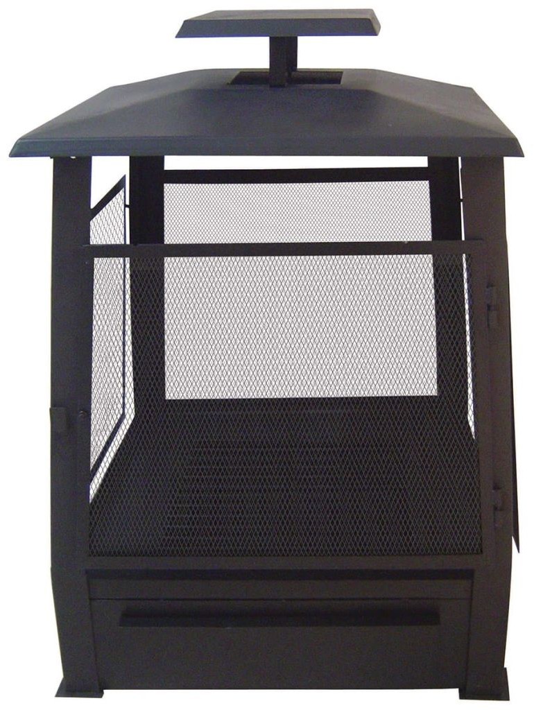 Esschert Design Esschert Design Palenisko Pagoda, metalowe, 59x59x78 cm, czarne, FF122 FF122