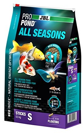 JBL całoroczna karma dla koi, pływające pałeczki do karmy, sezonowa karma, ProPondAll Seasons, s
