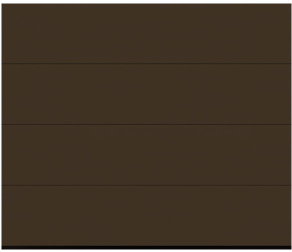 Brama garażowa segmentowa 2500 x 2125 mm brąz L z napędem Isomatic