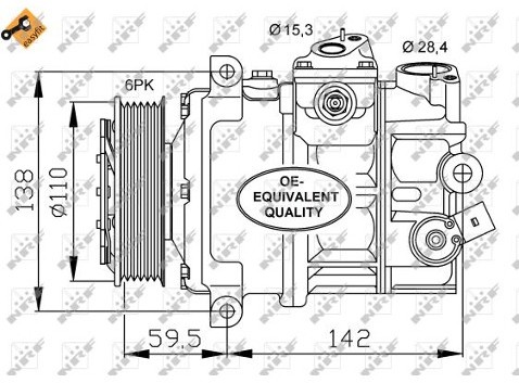 NRF Kompresor, klimatyzacja NRF 32147