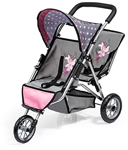 Bayer Design 39166AA podwójny wózek dla lalek, różowy, wróżka 39166AA