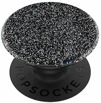 PopSockets PopGrip  wysuwana podstawa i uchwyt do smartfonów i tabletów z wymiennym topem  Glitter Black