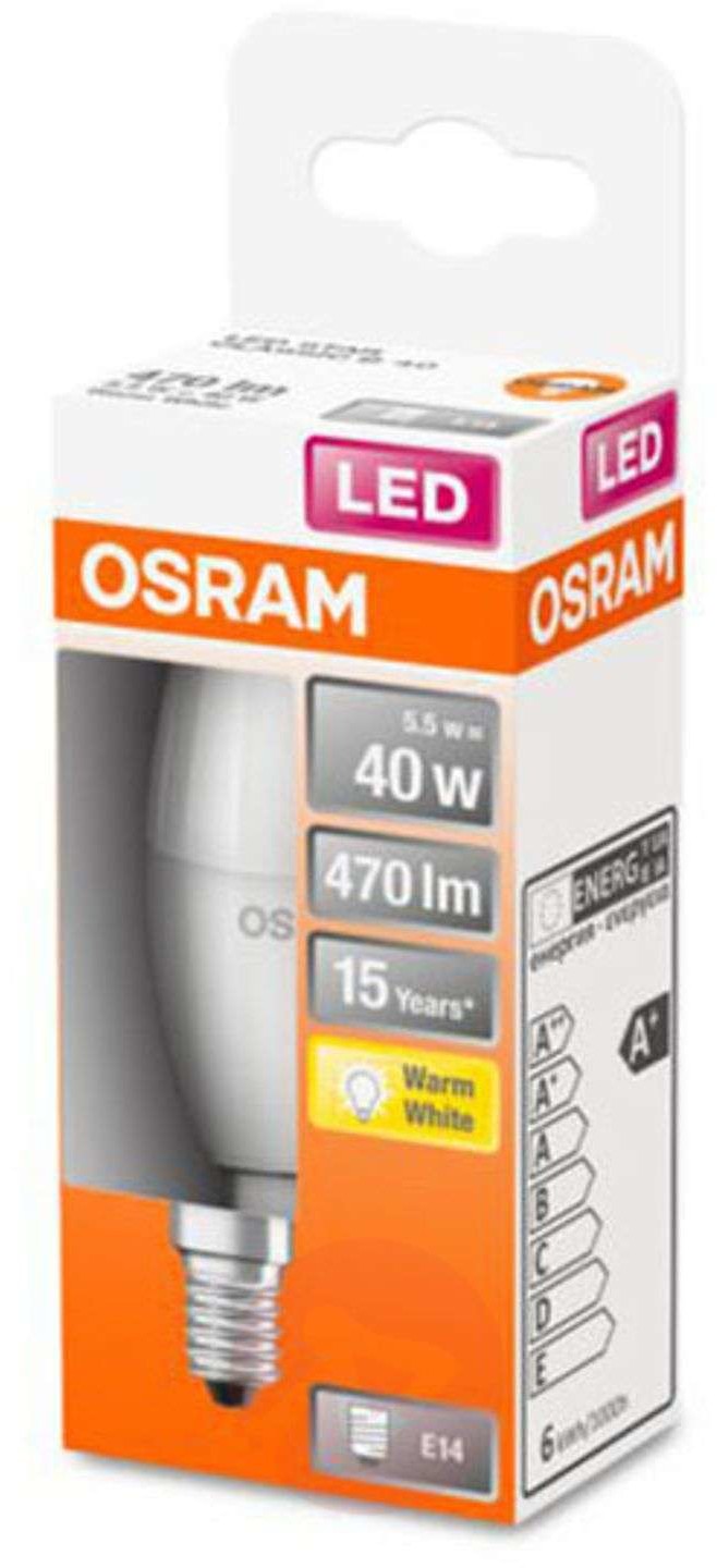 Osram Classic B żarówka E14 5,5W 2 700 K matowa