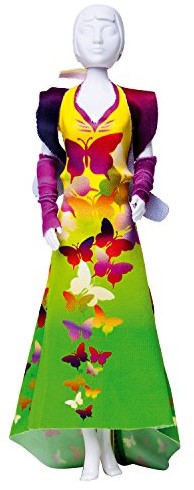 Vervaco vervaco Mary sukience z motylami ich lalka Outfit, aby umożliwić zestaw, wielokolorowy PN-0164645