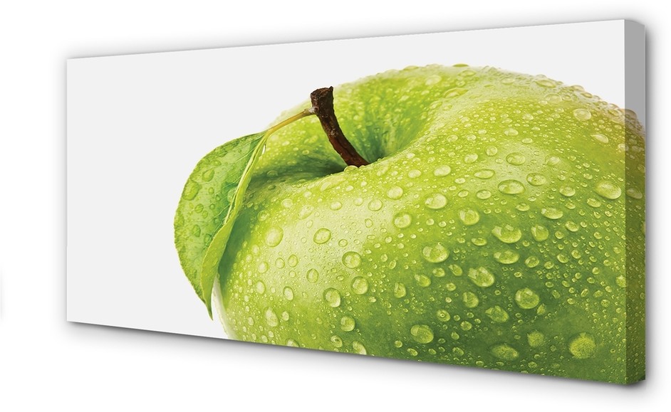PL Tulup Obrazy na płótnie Jabłko zielone krople wody 120x60cm