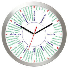 Atrix Zegar ścienny aluminiowy liczydło #5 AL02GZ