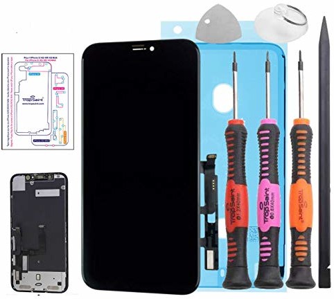 Trop Saint Trop Saint Wyświetlacz LCD do iPhone XR ekran kompletny czarny z narzędziami i uszczelką, wodoszczelny, A1984, A2105, A2106 BZ015