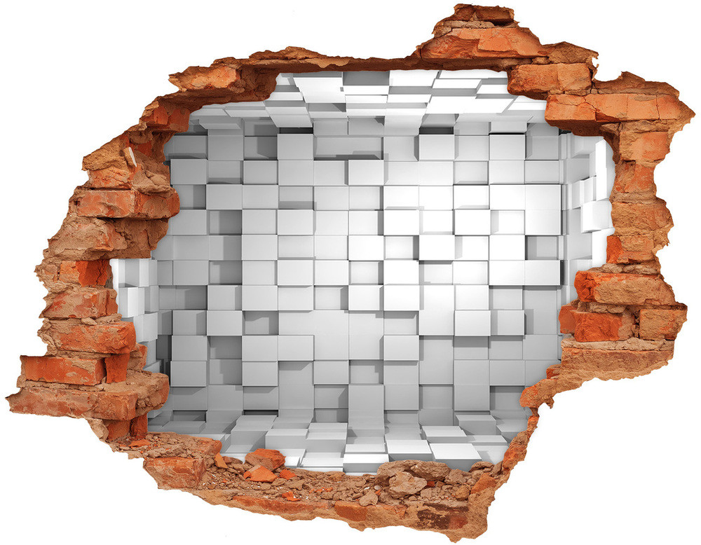 Wallmuralia.pl Dziura 3d fototapeta ścienna Naklejka Sześciany