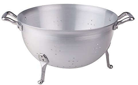 Pentole Agnelli pentole agnelli sitko do makaronu A 3 stóp, bltf-aluminium, z 2 uchwytami ze stali nierdzewnej, srebrny, srebrny/czarny, 20 cm FAMA1520