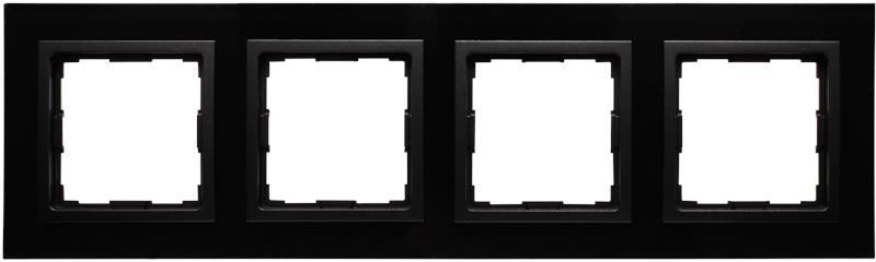 KOS Elektro System Vena 2 czarny ramka 4 szkło akrylowe kos_5209184