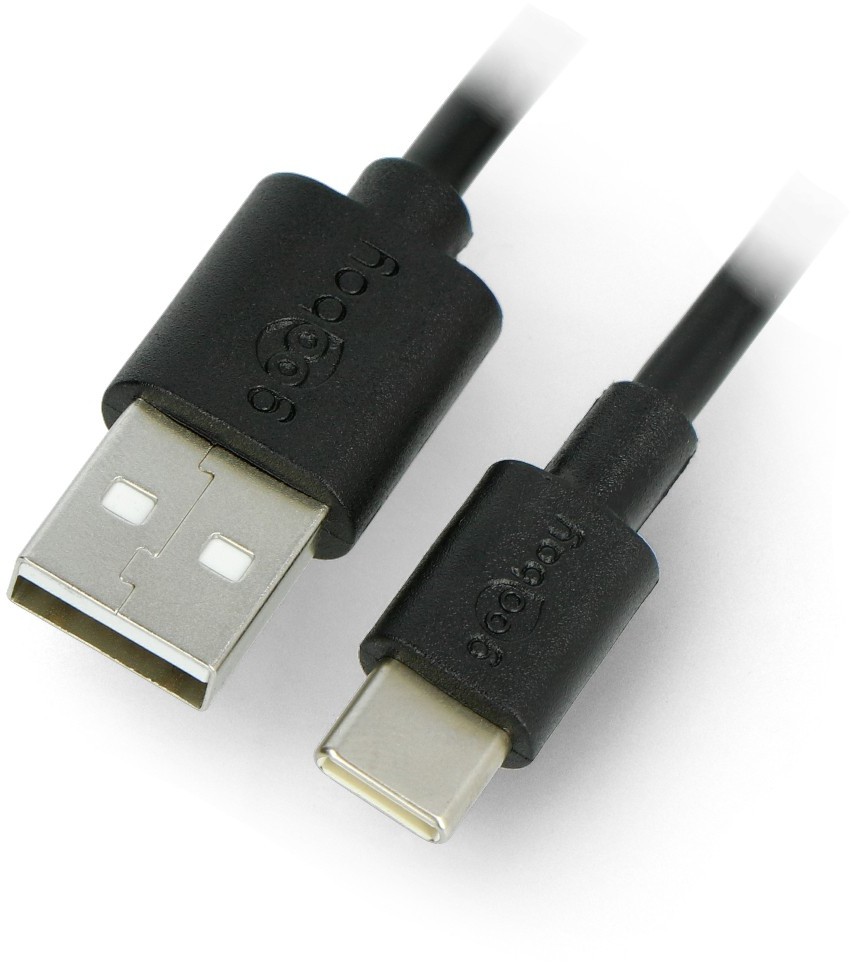 Goobay Przewód USB A 2.0 - USB C - 3m czarny GOB-17870