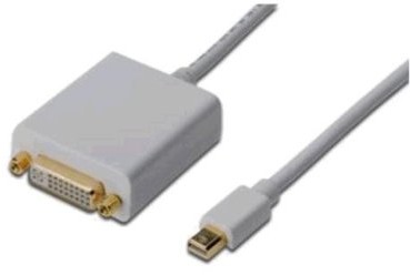 Digitus Adapter DisplayPort 1.1a mini DP - DVI M/F 0.15m AK-340406-001-W