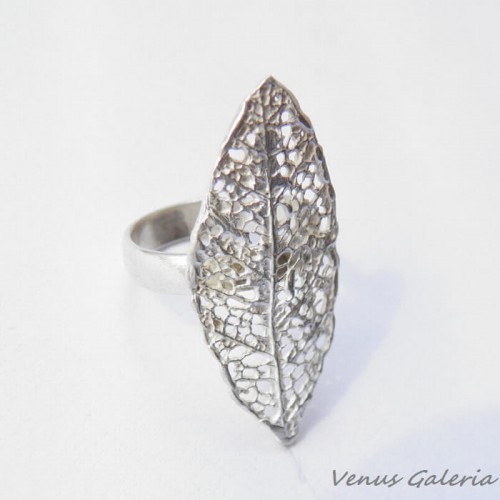 Skagen Pierścionek srebrny - Biały liść L8 411