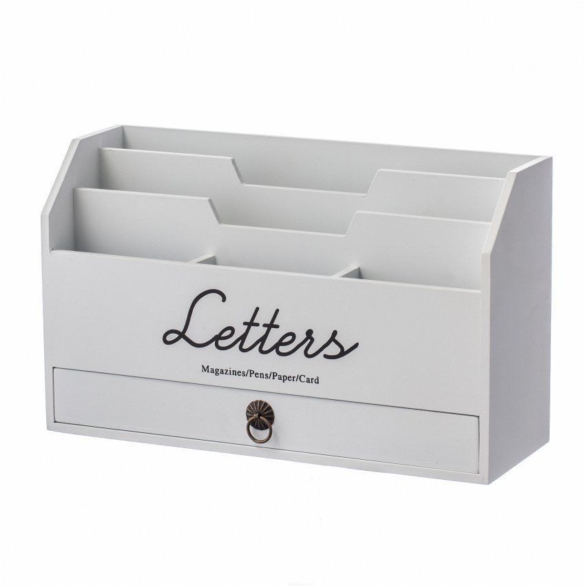 Dekoria Organizer Letters white 30x10x18cm 30x10x18cm 805-020