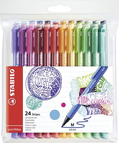 STABILO Stabilo 488/12  01 felt Pen, pointmax, sortowane, do wyboru 24 szt. etui 488/24-01